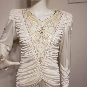 VINTAGE 1980 ABBY KENT WHITE DRESS